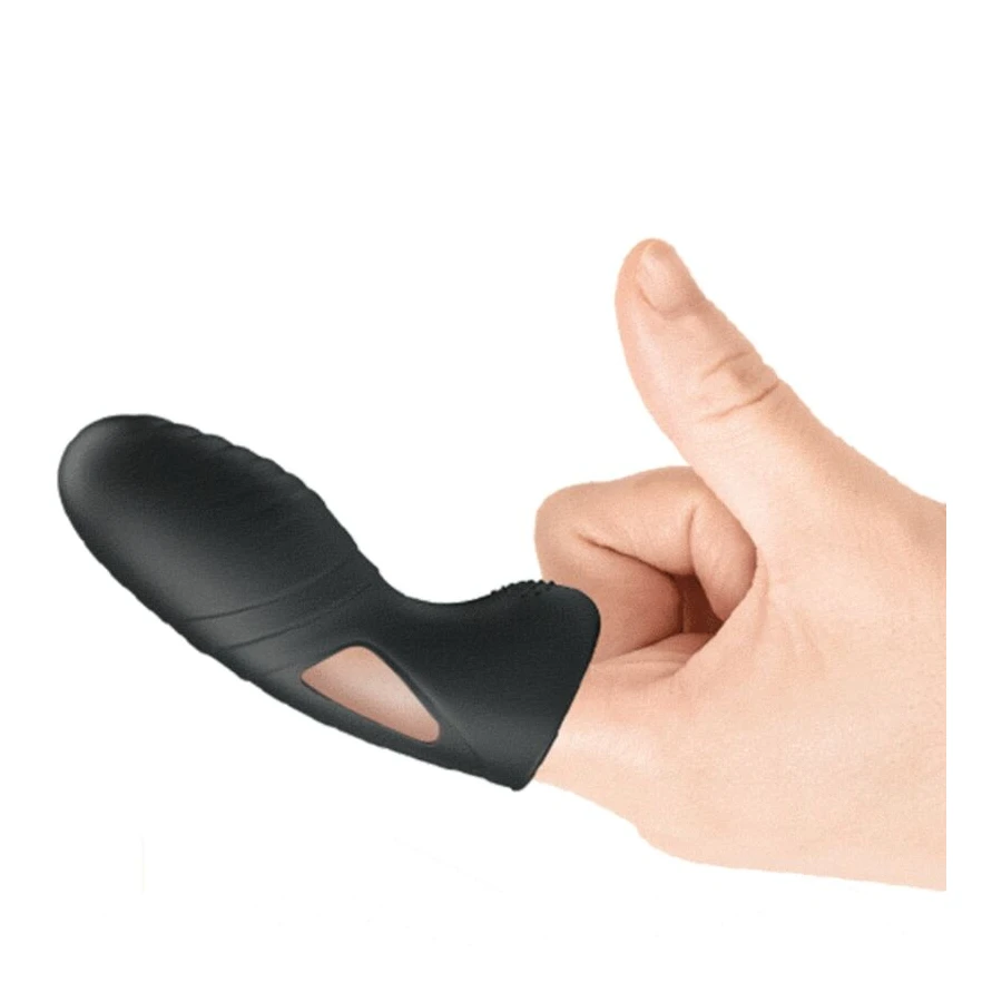 PRETTY LOVE - VIBRATORE DA DITO IN SILICONE ALAN NERO